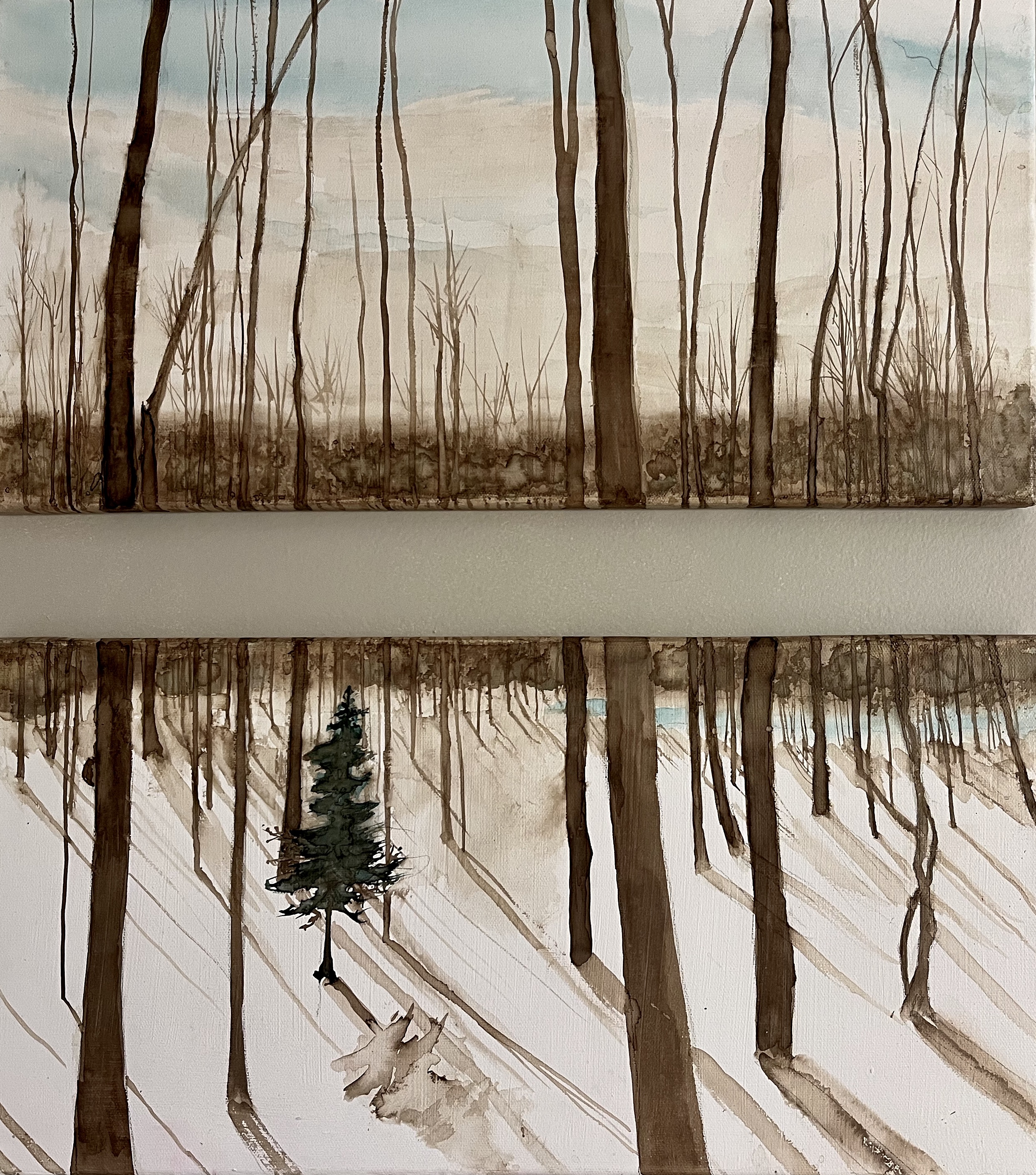 Triptych Studio View, Milford #2 & 3, by Jane Brennan