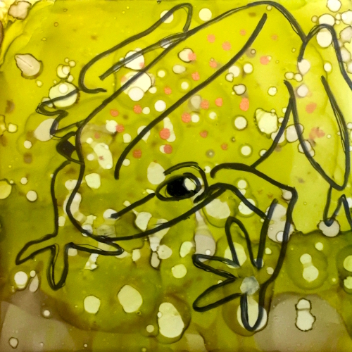 Hand Painted Ceramic Tile, by Jane Brennan, classes offered