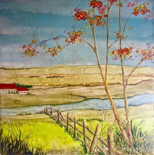 Hand Painted Ceramic Tile, by Jane Brennan